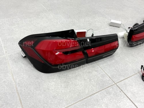 Задние LED фонари стиль G30 для BMW 3 series F30 2012-2018 красные, комплект 4шт. Задние LED фонари стиль G30 для BMW 3 series F30 2012-2018 красные, комплект 4шт.