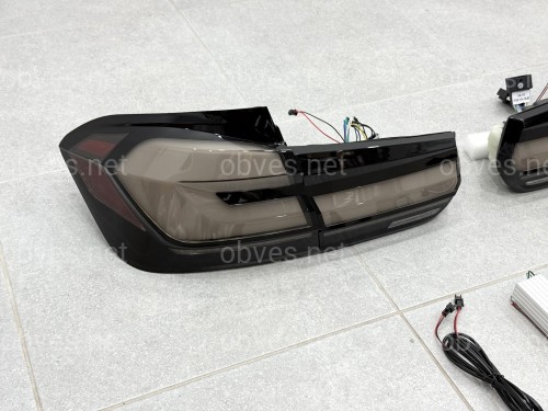 Задние LED фонари стиль G30 для BMW 3 series F30 2012-2018 дымчатые, комплект 4шт. Задние LED фонари стиль G30 для BMW 3 series F30 2012-2018 дымчатые, комплект 4шт.