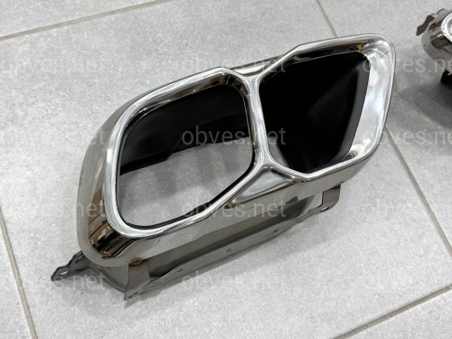 Насадки на выхлопные трубы M60i LCI для BMW X5 G05 / X6 G06 / X7 G07 хром Насадки на выхлопные трубы M60i LCI для BMW X5 G05 / X6 G06 / X7 G07 хром