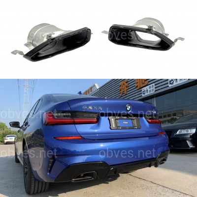 Насадки на выхлопные трубы M Perfomance BMW G20 G21 G22 G23 G26 G42 черные
