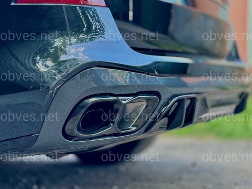 Насадки на выхлопные трубы M60i LCI для BMW X5 G05 / X6 G06 / X7 G07 черные Насадки на выхлопные трубы M60i LCI для BMW X5 G05 / X6 G06 / X7 G07 черные