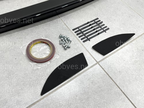 Спойлер высокий Mugen RR Honda Civic 4D 2007-2011 ABS пластик, цвет черный глянец