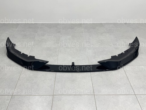 Накладка переднего бампера M-Performance стиль AC Schnitzer для BMW 5 series G30 31 2020-2023 ABS пластик, цвет черный глянец