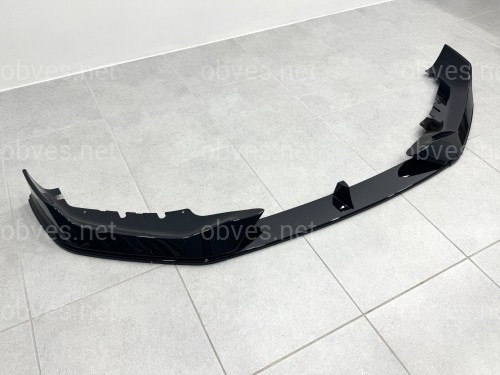 Накладка переднего бампера M-Performance стиль AC Schnitzer для BMW 5 series G30 31 2020-2023 ABS пластик, цвет черный глянец