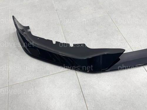 Накладка переднего бампера M-Performance стиль AC Schnitzer для BMW 5 series G30 31 2020-2023 ABS пластик, цвет черный глянец