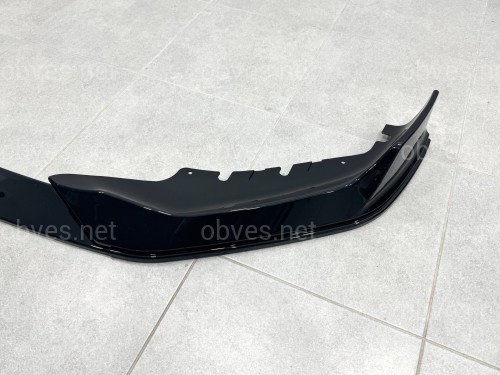 Накладка переднего бампера M-Performance стиль AC Schnitzer для BMW 5 series G30 31 2020-2023 ABS пластик, цвет черный глянец
