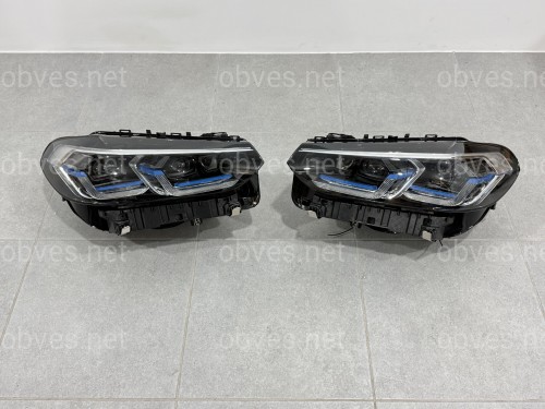 Фары стиль Laser LCI 2022+ рестайлинг взамен дорестайлинговых BMW X3 G01 X4 G02 2018-2021 2шт. с заменой бампера на 2022-2024 Фары стиль Laser LCI 2022+ рестайлинг взамен дорестайлинговых BMW X3 G01 X4 G02 2018-2021 2шт. с заменой бампера на 2022-2024