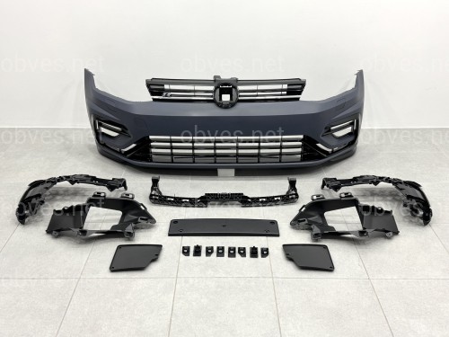 Передний бампер R Style Volkswagen Golf 7.5 2017-2021 Передний бампер R Style Volkswagen Golf 7.5 2017-2021