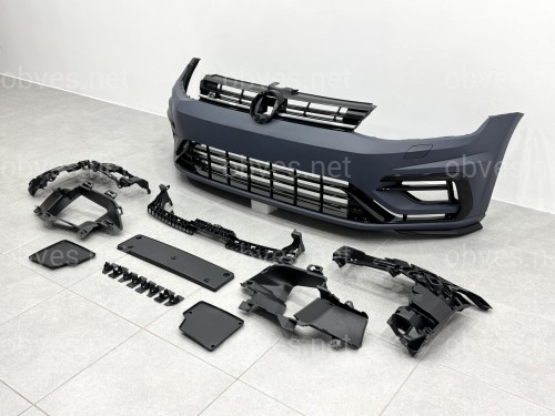 Передний бампер R Style Volkswagen Golf 7.5 2017-2021 Передний бампер R Style Volkswagen Golf 7.5 2017-2021