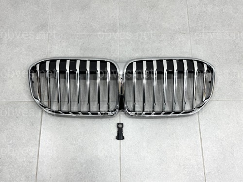 Решетка радиатора ноздри BMW 7 Series G11 / G12 2020-2023 хром Решетка радиатора ноздри BMW 7 Series G11 / G12 2020-2023 хром