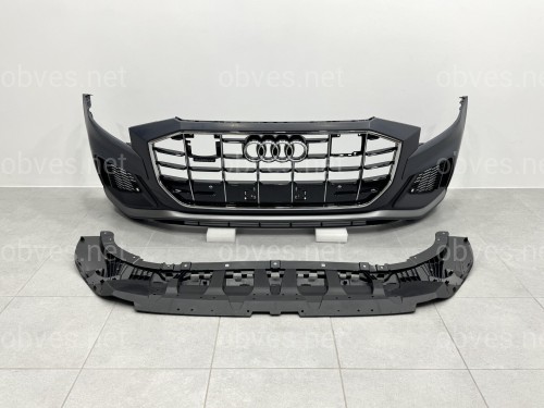 Бампер передний в сборе S-Line для Audi Q8 2018-2024 Бампер передний в сборе S-Line для Audi Q8 2018-2024