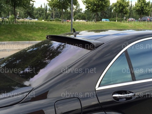 Козырёк на стекло Mercedes-Benz S class W221 2005-2013 ABS пластик, цвет черный глянец Козырёк на стекло Mercedes-Benz S class W221 2005-2013 ABS пластик, цвет черный глянец