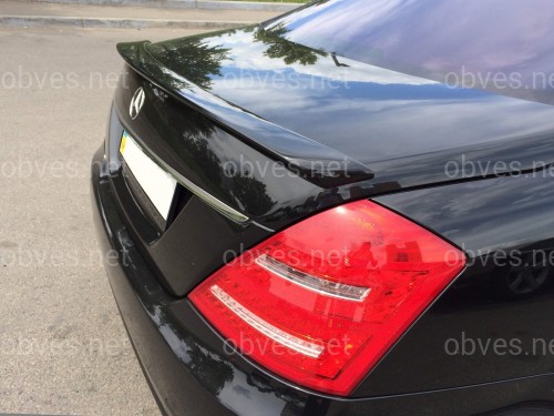 Спойлер лип багажника Mercedes-Benz S class W221 2005-2013 ABS пластик, цвет черный глянец Спойлер лип багажника Mercedes-Benz S class W221 2005-2013 ABS пластик, цвет черный глянец
