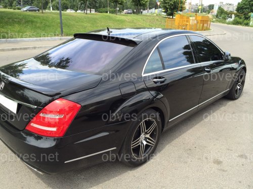 Спойлер лип багажника Mercedes-Benz S class W221 2005-2013 ABS пластик, цвет черный глянец Спойлер лип багажника Mercedes-Benz S class W221 2005-2013 ABS пластик, цвет черный глянец