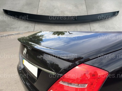 Спойлер лип багажника Mercedes-Benz S class W221 2005-2013 ABS пластик, цвет черный глянец Спойлер лип багажника Mercedes-Benz S class W221 2005-2013 ABS пластик, цвет черный глянец