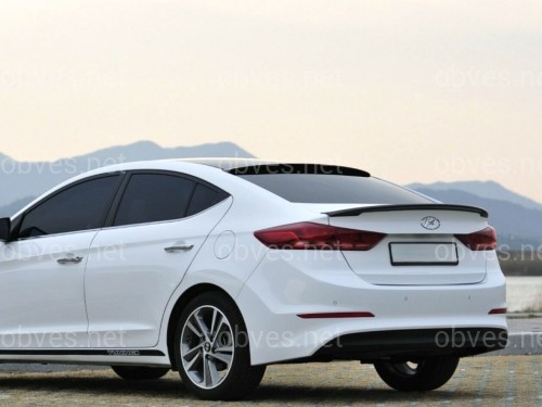 Спойлер лип багажника Hyundai Elantra AD 2016- ABS пластик, цвет черный глянец Спойлер лип багажника Hyundai Elantra AD 2016- ABS пластик, цвет черный глянец