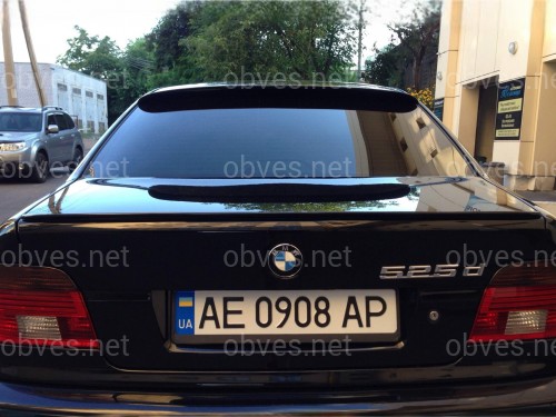 Спойлер лип багажника BMW 5 Series E39 1995-2003 ABS пластик, цвет черный глянец