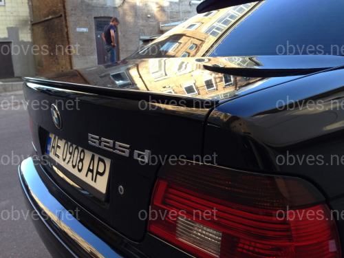 Спойлер лип багажника BMW 5 Series E39 1995-2003 ABS пластик, цвет черный глянец