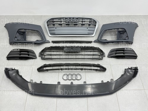 Бампер передний в сборе S-Line для Audi Q5 2017-2020 Бампер передний в сборе S-Line для Audi Q5 2017-2020