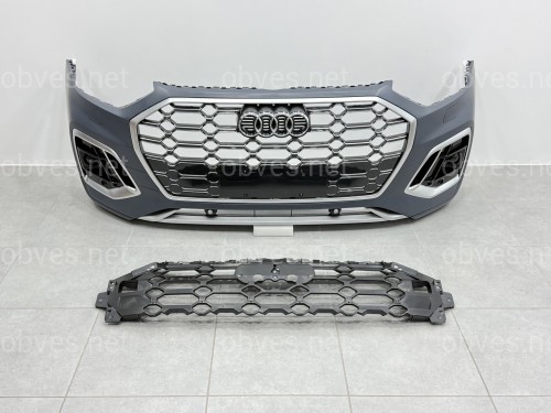 Бампер передний в сборе S-Line CHROME для Audi Q5 2021-2024 Бампер передний в сборе S-Line CHROME для Audi Q5 2021-2024