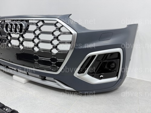Бампер передний в сборе S-Line CHROME для Audi Q5 2021-2024 Бампер передний в сборе S-Line CHROME для Audi Q5 2021-2024