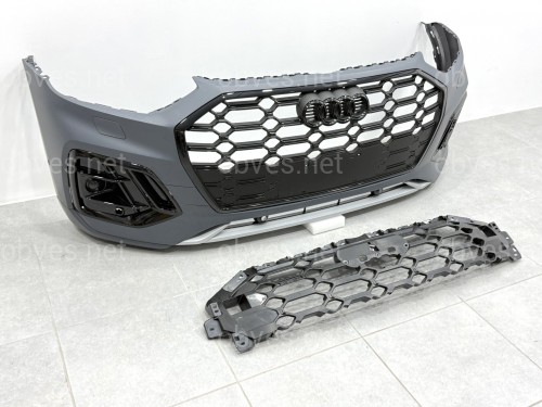 Бампер передний в сборе S-Line BLACK для Audi Q5 2021-2024 Бампер передний в сборе S-Line BLACK для Audi Q5 2021-2024
