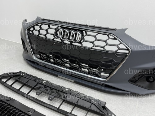 Бампер передний в сборе S-Line CHROME для Audi A4 B9 2020-2023 Бампер передний в сборе S-Line CHROME для Audi A4 B9 2020-2023