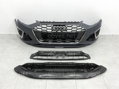 Бампер передний в сборе S-Line CHROME для Audi A4 B9 2020-2023 Бампер передний в сборе S-Line CHROME для Audi A4 B9 2020-2023