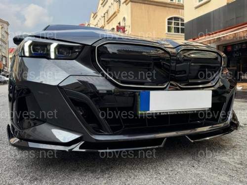 Обвес юбка переднего бампера M-Performance для BMW 5 series G60 G61 2024-, цвет черный глянец