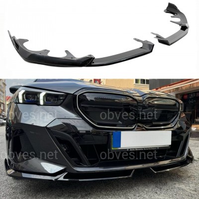 Обвес юбка переднего бампера M-Performance для BMW 5 series G60 G61 2024-, цвет черный глянец