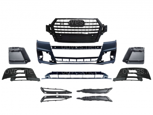 Бампер передний в сборе S-Line BLACK для Audi Q7 4M 2015-2019 Бампер передний в сборе S-Line BLACK для Audi Q7 4M 2015-2019