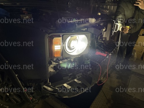 Фары ROUND LED Toyota Land Cruiser Prado 250 2024-, комплектные с блоками 2 шт. для замены простых фар в круглые