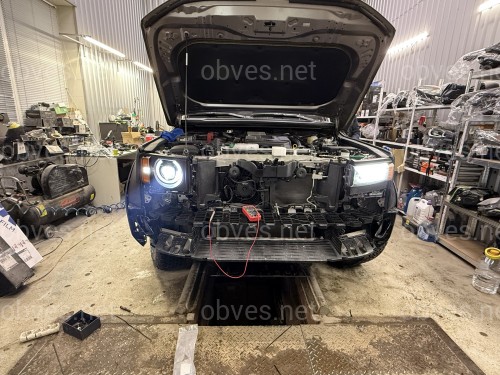 Фары ROUND LED Toyota Land Cruiser Prado 250 2024-, комплектные с блоками 2 шт. для замены простых фар в круглые