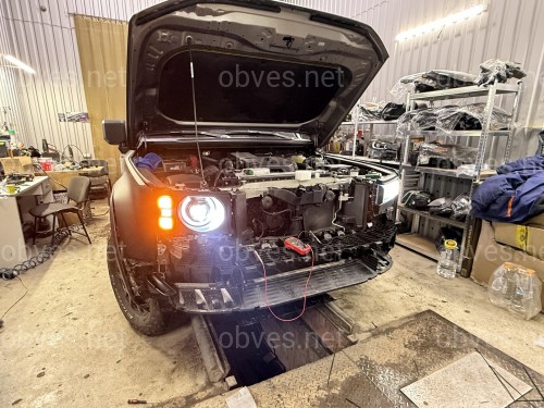 Фары ROUND LED Toyota Land Cruiser Prado 250 2024-, комплектные с блоками 2 шт. для замены простых фар в круглые