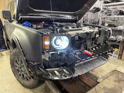 Фары ROUND LED Toyota Land Cruiser Prado 250 2024-, комплектные с блоками 2 шт. для замены простых фар в круглые