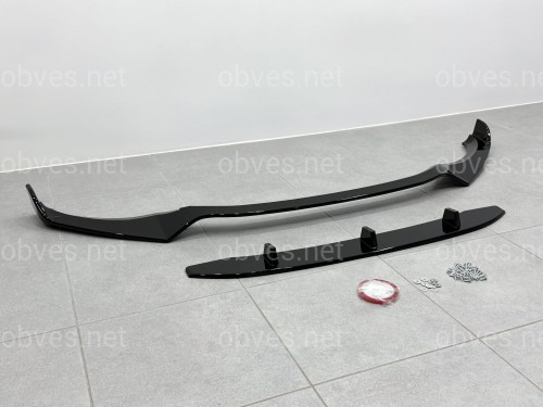 Юбка накладка переднего бампера M Performance BMW X3 G01 / X4 G02 2018-2021, ABS пластик цвет черный глянец