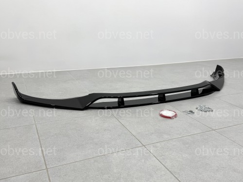 Юбка накладка переднего бампера M Performance BMW X3 G01 / X4 G02 2018-2021, ABS пластик цвет черный глянец