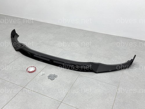 Юбка накладка переднего бампера M Performance BMW X3 G01 / X4 G02 2018-2021, ABS пластик цвет черный глянец