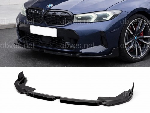 Юбка накладка переднего бампера M-Performance BMW 3 series G20 G21 LCI 2022+ ABS пластик, цвет черный глянец Юбка накладка переднего бампера M-Performance BMW 3 series G20 G21 LCI 2022+ ABS пластик, цвет черный глянец