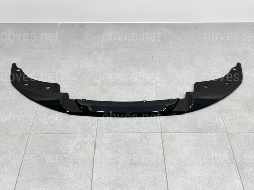 Юбка переднего бампера BMW 4 series G22 2020+ ABS пластик, черный глянец