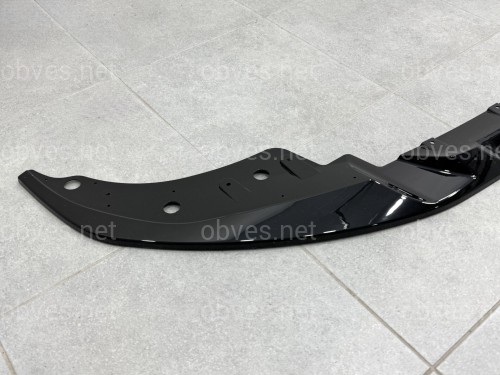 Юбка переднего бампера BMW 4 series G22 2020+ ABS пластик, черный глянец