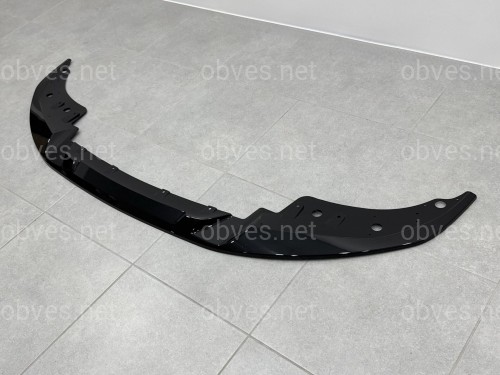 Юбка переднего бампера BMW 4 series G22 2020+ ABS пластик, черный глянец