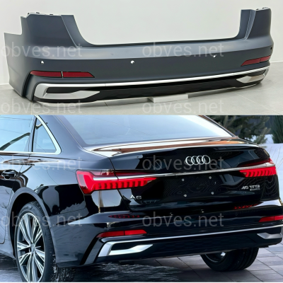 Бампер задний в сборе S-Line CHROME 2022+ для Audi A6 C8 2018+ Бампер задний в сборе S-Line CHROME 2022+ для Audi A6 C8 2018+