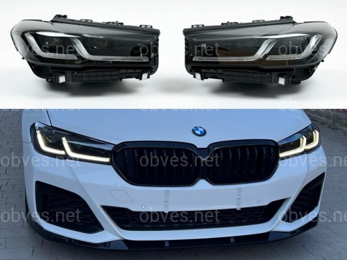 Фары Shadow Line LED LCI 2020+ рестайлинг для BMW G30 / G31 2016-2020 2шт. с заменой бампера на 20+ Фары Shadow Line LED LCI 2020+ рестайлинг для BMW G30 / G31 2016-2020 2шт. с заменой бампера на 20+