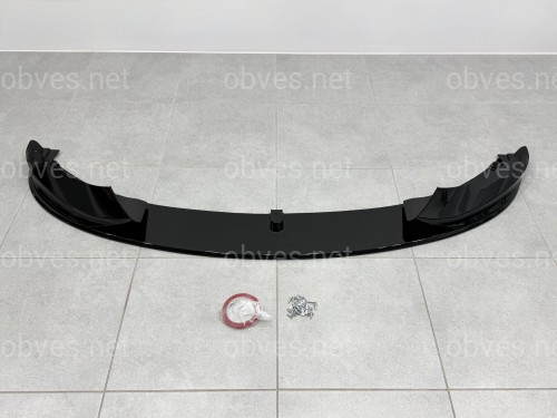 Юбка переднего бампера M Paket для BMW 4 series F32 F33 F36 2013-2020 ABS пластик, черный глянец