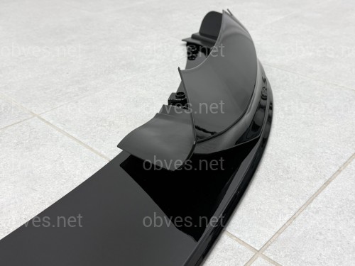 Юбка переднего бампера M Paket для BMW 4 series F32 F33 F36 2013-2020 ABS пластик, черный глянец