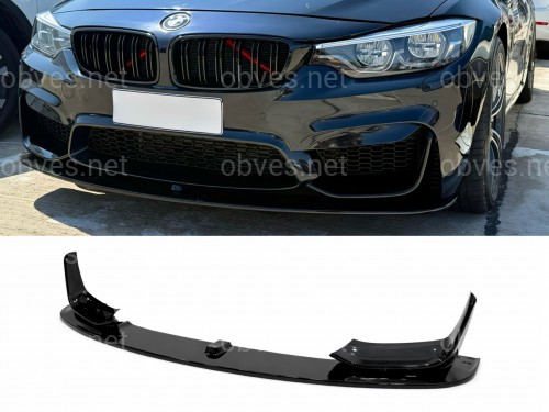 Юбка переднего бампера стиль M4 для BMW 4 series F32 F33 F36 ABS пластик, черный глянец Юбка переднего бампера стиль M4 для BMW 4 series F32 F33 F36 ABS пластик, черный глянец