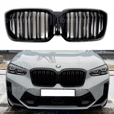 Решетка радиатора ноздри M стиль BMW X3 G01 X4 G02 2022-2024 Решетка радиатора ноздри M стиль BMW X3 G01 X4 G02 2022-2024