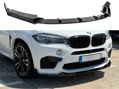 Юбка переднего бампера для BMW X5M F85 X5 F15 2013-2018, цвет черный глянец Юбка переднего бампера для BMW X5M F85 X5 F15 2013-2018, цвет черный глянец