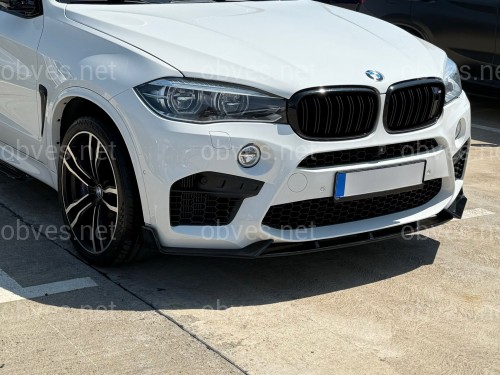 Юбка переднего бампера для BMW X5M F85 X5 F15 2013-2018, цвет черный глянец Юбка переднего бампера для BMW X5M F85 X5 F15 2013-2018, цвет черный глянец